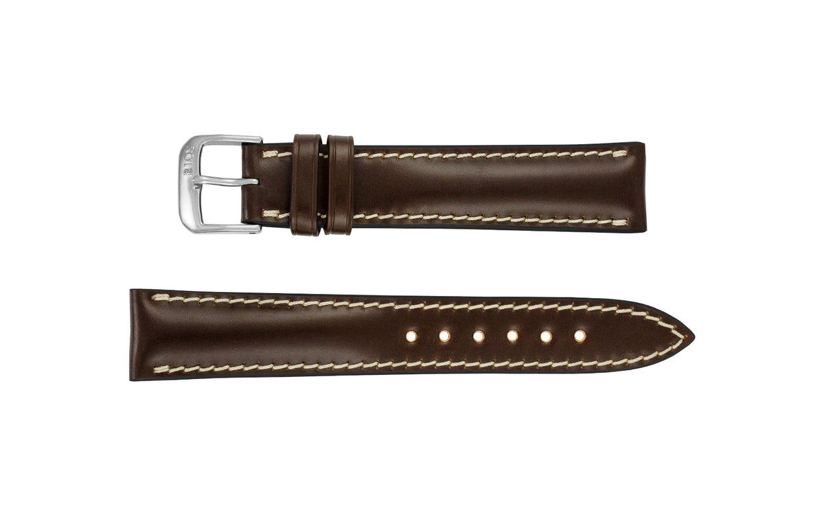 RIOS1931 New York - Men&#39;s Mocha Shell Cordovan Leather Watch Strap