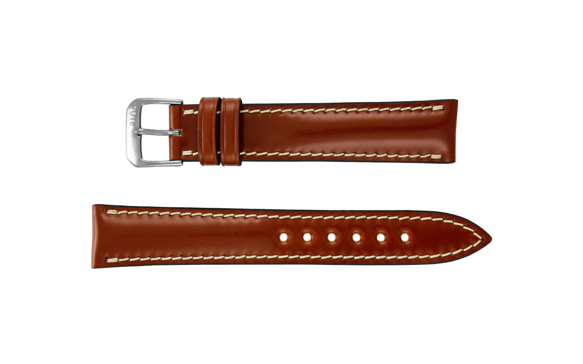 RIOS1931 New York - Men&#39;s Cognac Shell Cordovan Leather Watch Strap
