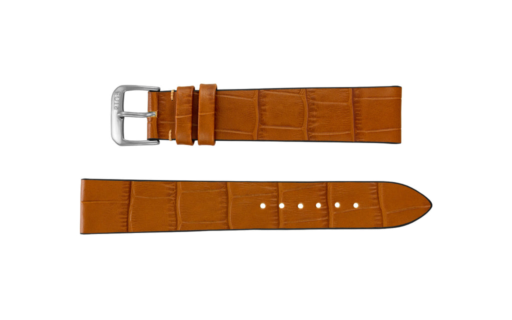 RIOS1931 New York Shell Cordovan Leather Watch Strap Cognac