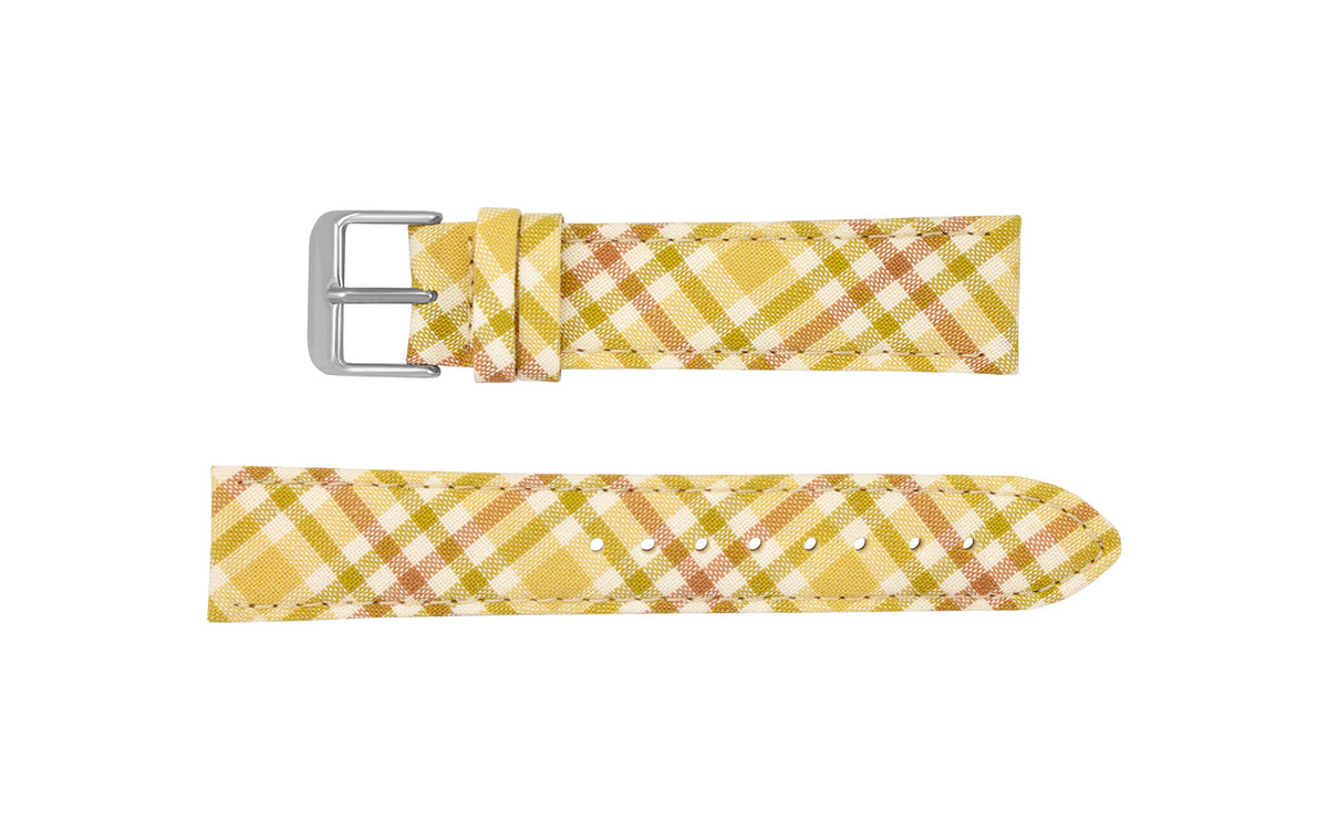 Speidel Yellow Plaid Canvas Watch Strap