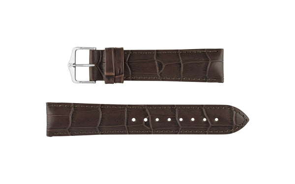 Duke by HIRSCH - Men's Brown Alligator Grain Leather Watch Strap