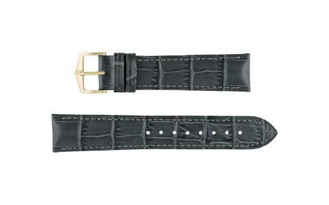 Duke by HIRSCH - Men's Gray Alligator Grain Leather Watch Strap
