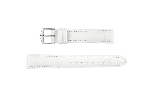Duke by HIRSCH - Women's White Alligator Grain Leather Watch Strap
