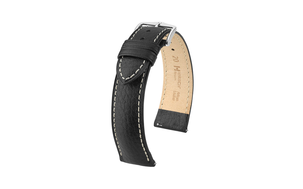 Buffalo Leather Watch Strap - Black Watch Strap – Perpetual Watch Lover  (PWL)
