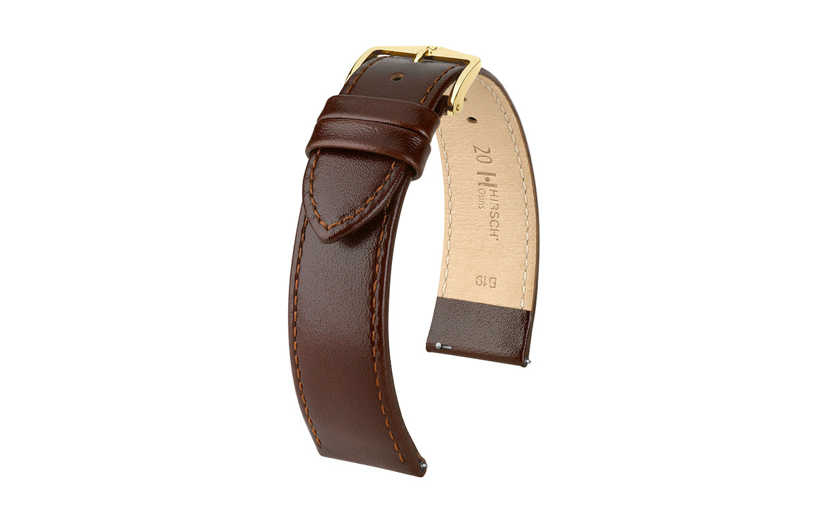 Osiris by HIRSCH - Women&#39;s Brown Calfskin Leather Watch Strap
