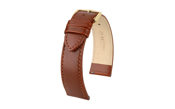 Osiris by HIRSCH - Men's Chestnut Calfskin Leather Watch Strap