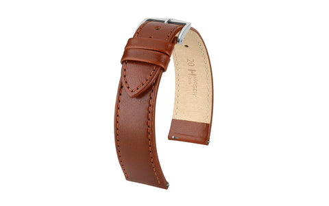 Osiris by HIRSCH - Women's Chestnut Calfskin Leather Watch Strap