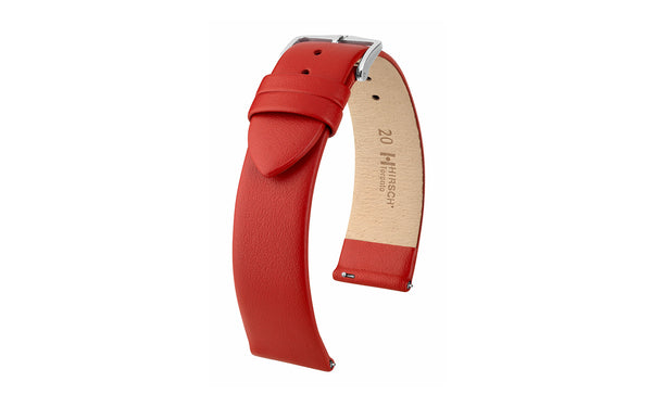 Toronto by HIRSCH - Women's Red Fine-Grain Italian Leather Watch Strap