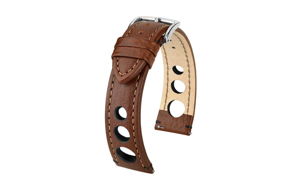 Rally by HIRSCH - Men's Brown Artisan Racing Leather Watch Strap