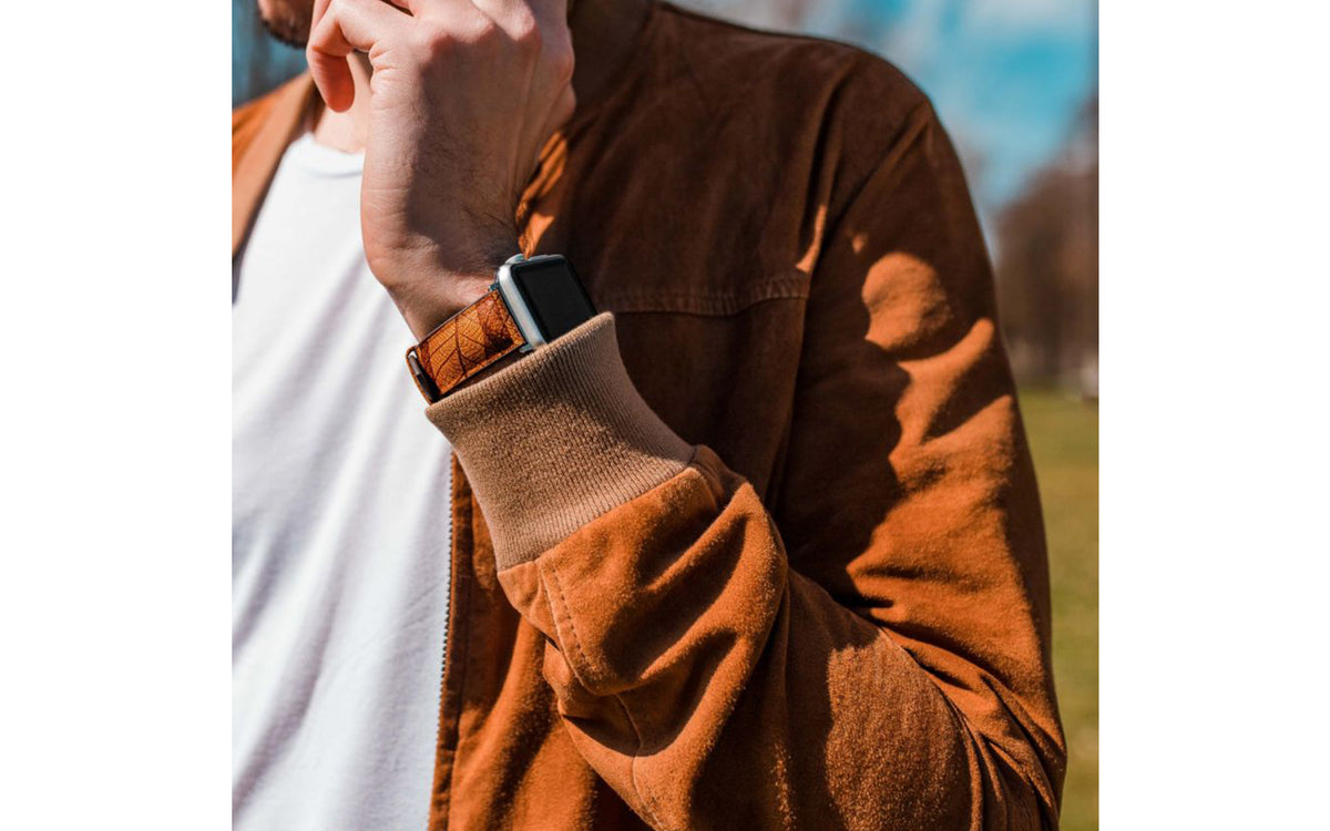 Leaf by HIRSCH - Brown Vegan Performance Watch Strap