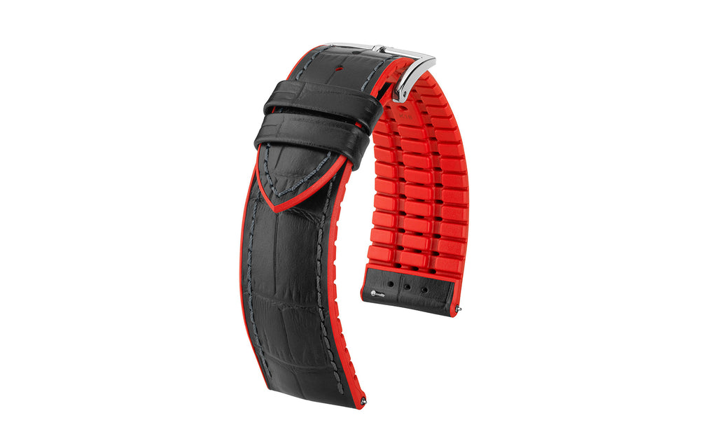 HIRSCH Andy Red Alligator Grain Performance Strap Hirsch Straps USA