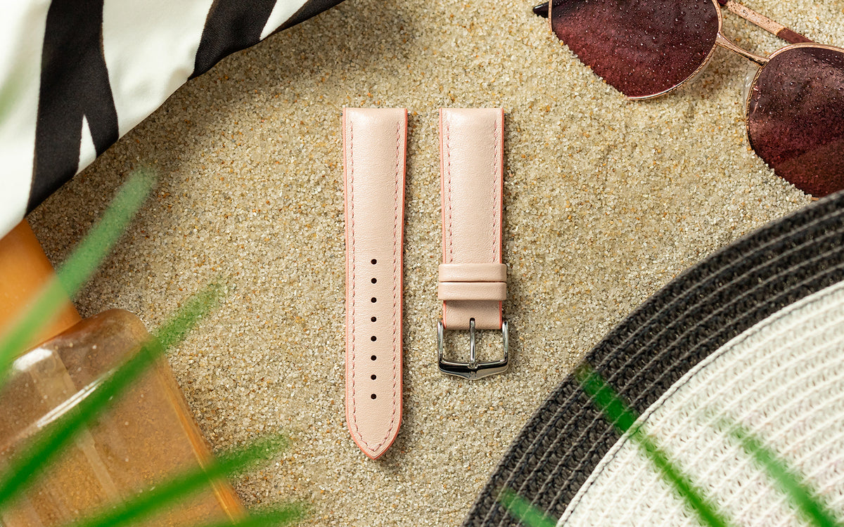Lindsey by HIRSCH - Rose Italian Calfskin Performance Watch Strap