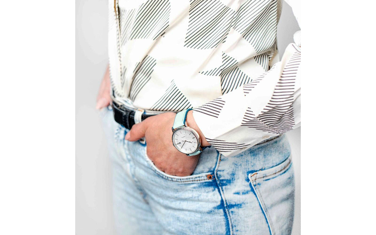 Lindsey by HIRSCH - Blue Italian Calfskin Performance Watch Strap