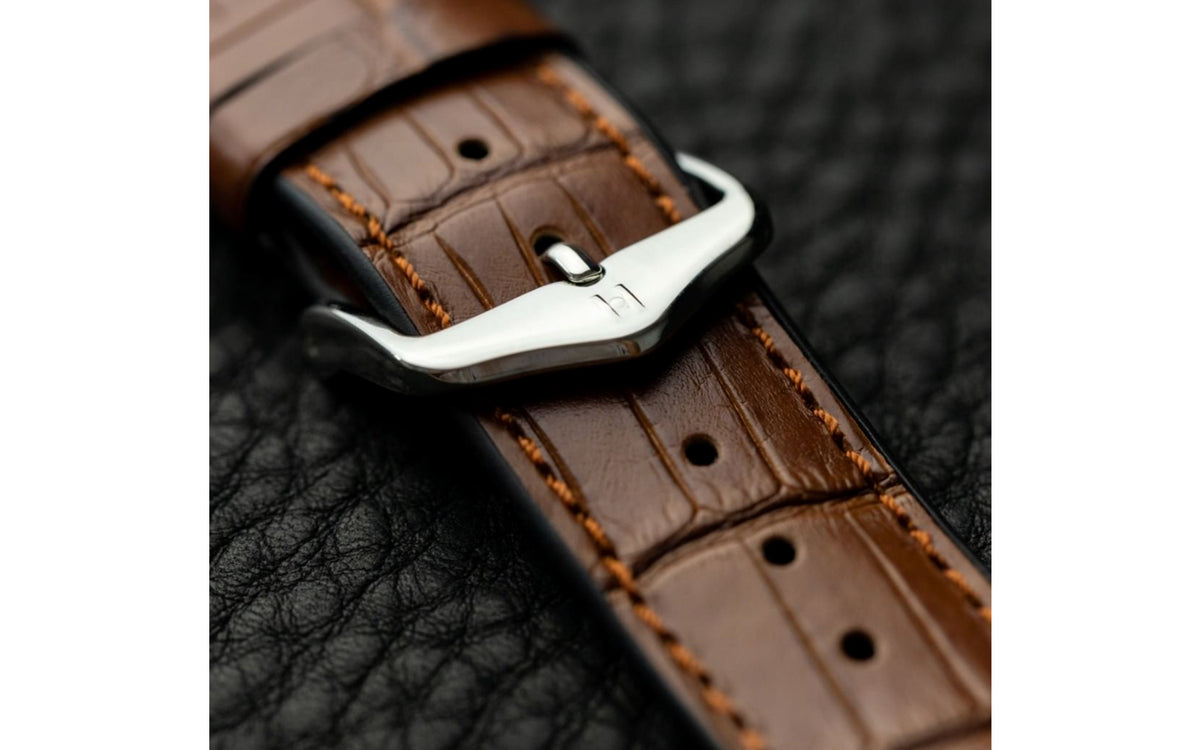 Ian by HIRSCH - Golden Brown Louisiana Alligator Performance Watch Strap