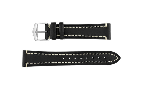 Liberty by HIRSCH - Men's Black Saddle Leather Watch Strap