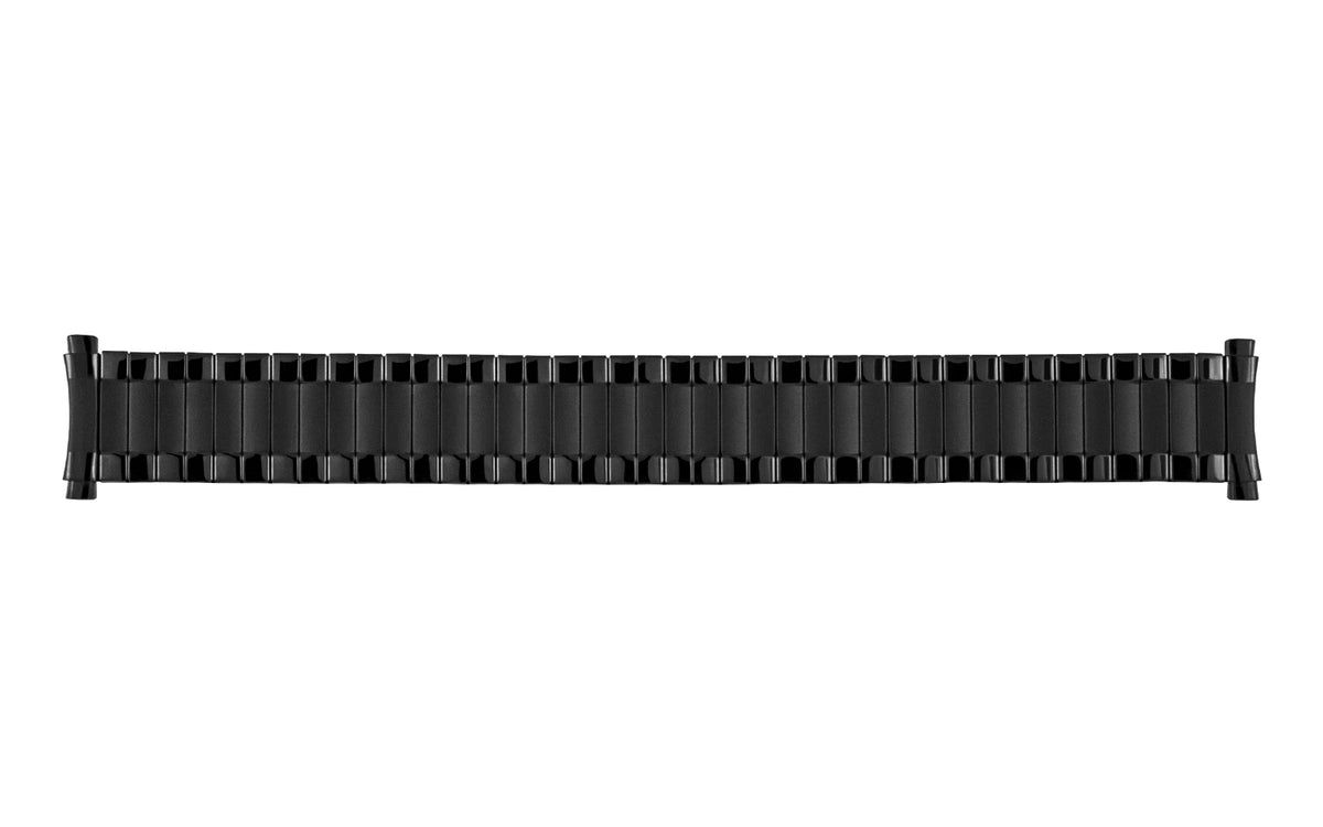 AWB Steel Series - Men&#39;s Black Dual Finish Metal Expansion Watch Band