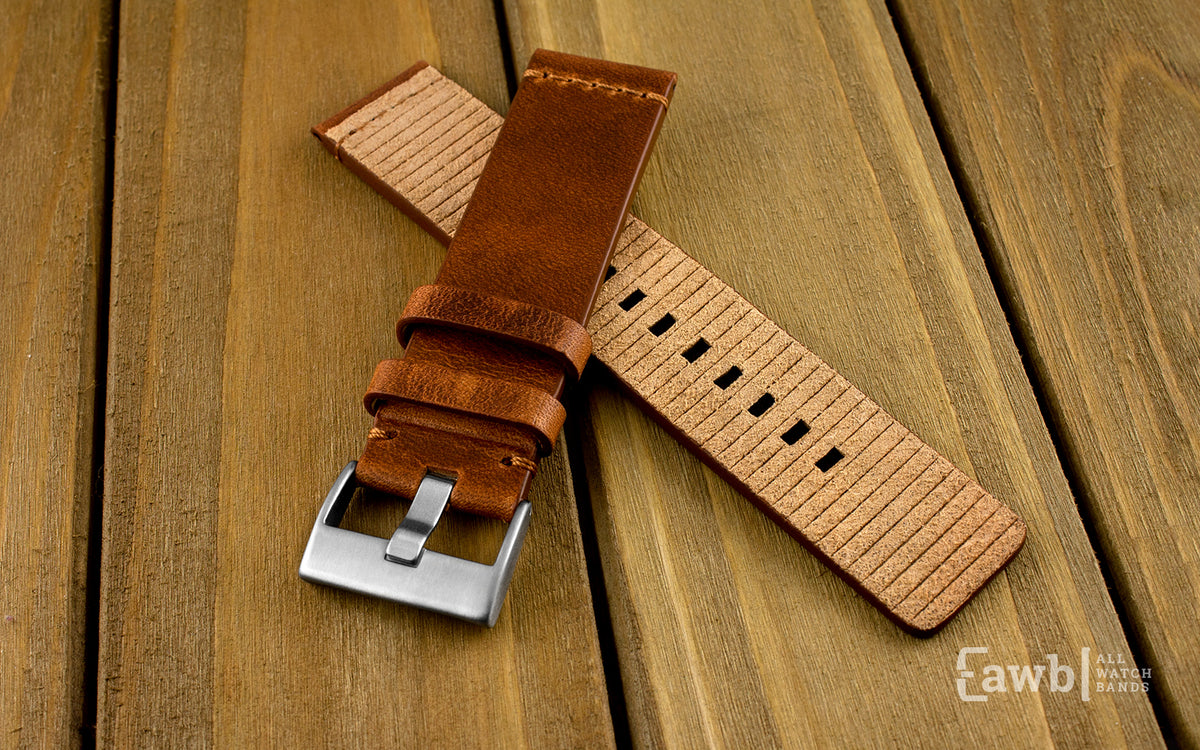 AWB Men&#39;s Tan Horween Leather Watch Strap