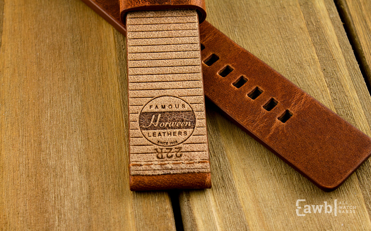 AWB Men&#39;s Tan Horween Leather Watch Strap