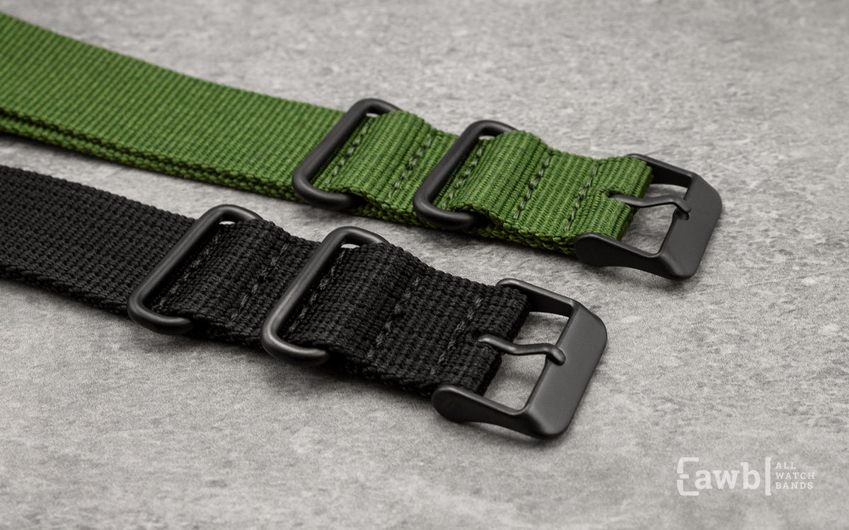 AWB Men&#39;s Olive Ballistic Nylon Watch Strap