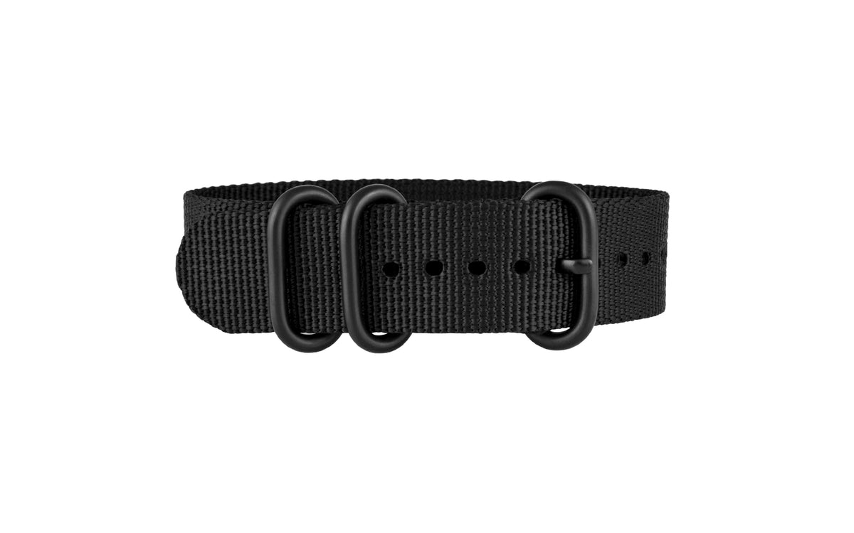 AWB Black PVD Buckle Ballistic Nylon Watch Strap