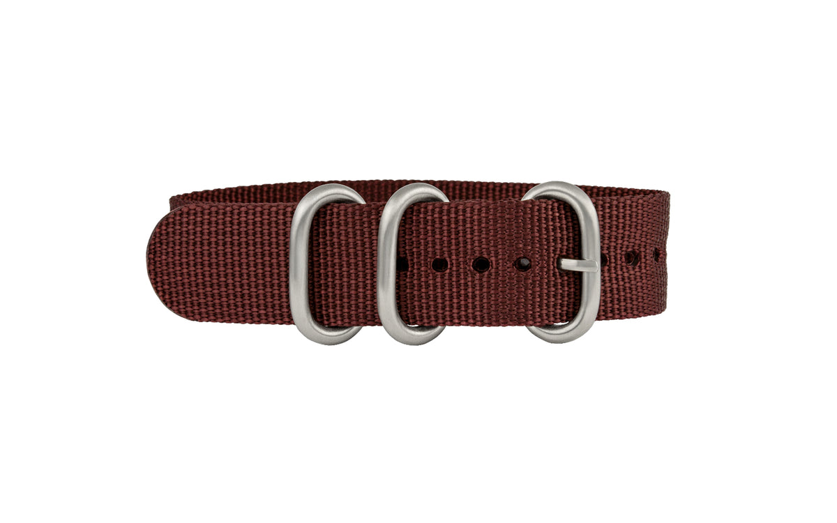 AWB Burgundy Ballistic Nylon Watch Strap