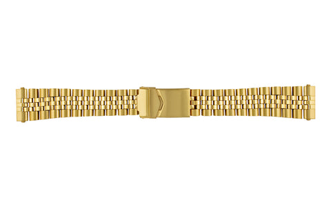 AWB Steel Series - Men's Goldtone Solid Link Rolex Jubilee® Style Metal Watch Band
