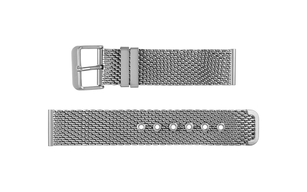 AWB Steel Series - Silvertone 2-Piece Metal Bracelet Watch Band