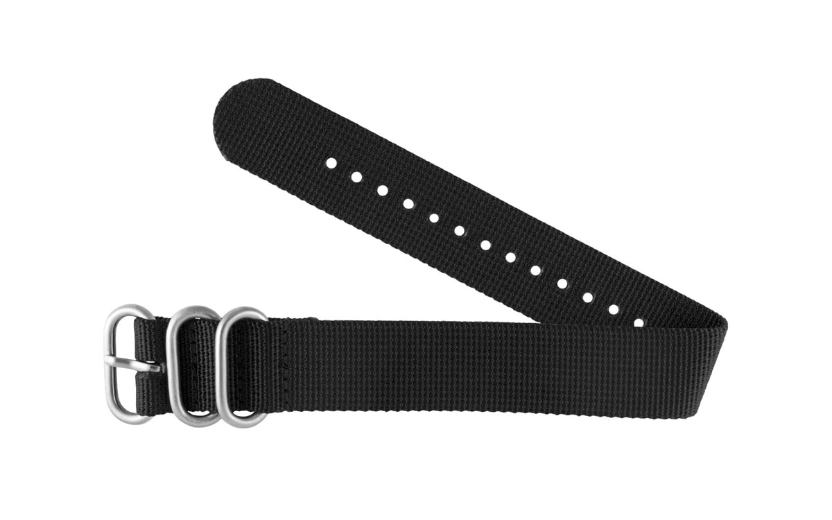 AWB Black Ballistic Nylon Watch Strap