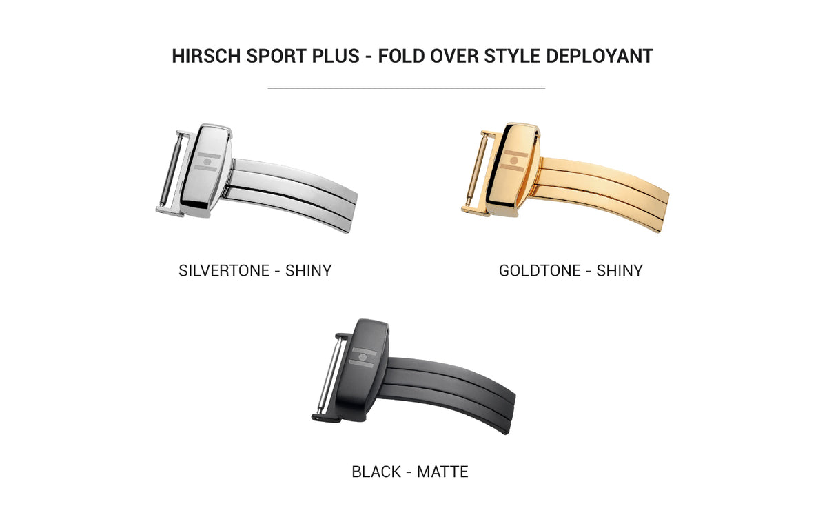 Pure by HIRSCH - LONG Length Black Natural Caoutchouc Rubber Watch Strap