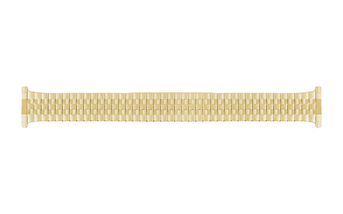 Hadley Roma Women&#39;s Goldtone Dual Finish Metal Expansion Watch Band