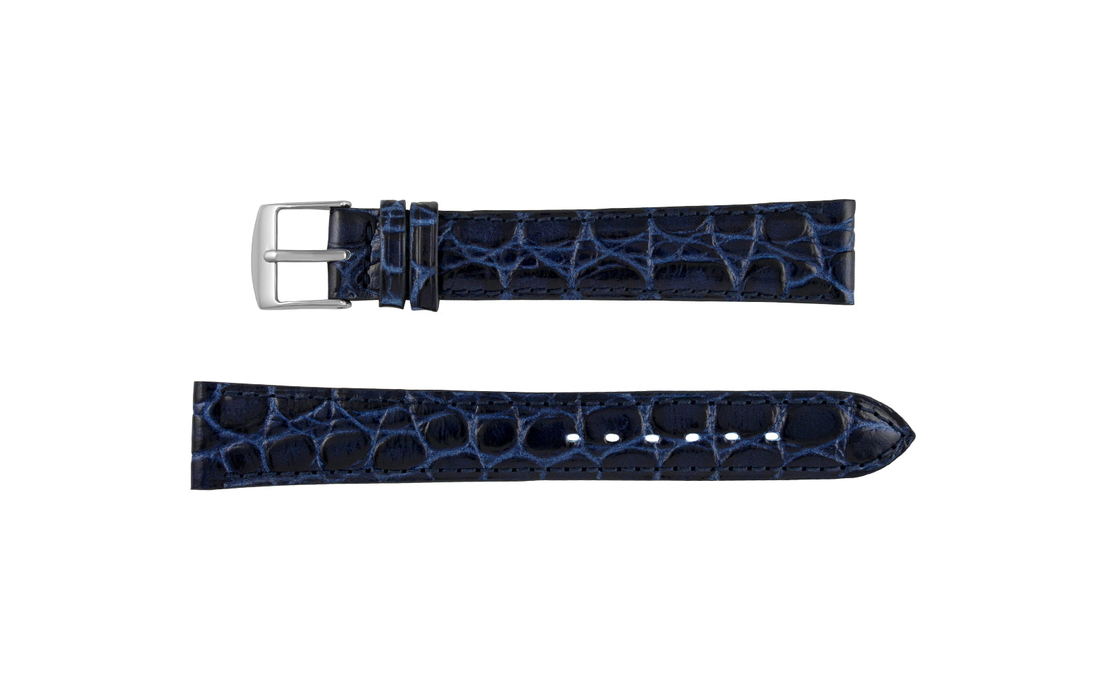 Navy blue alligator hot sale watch strap