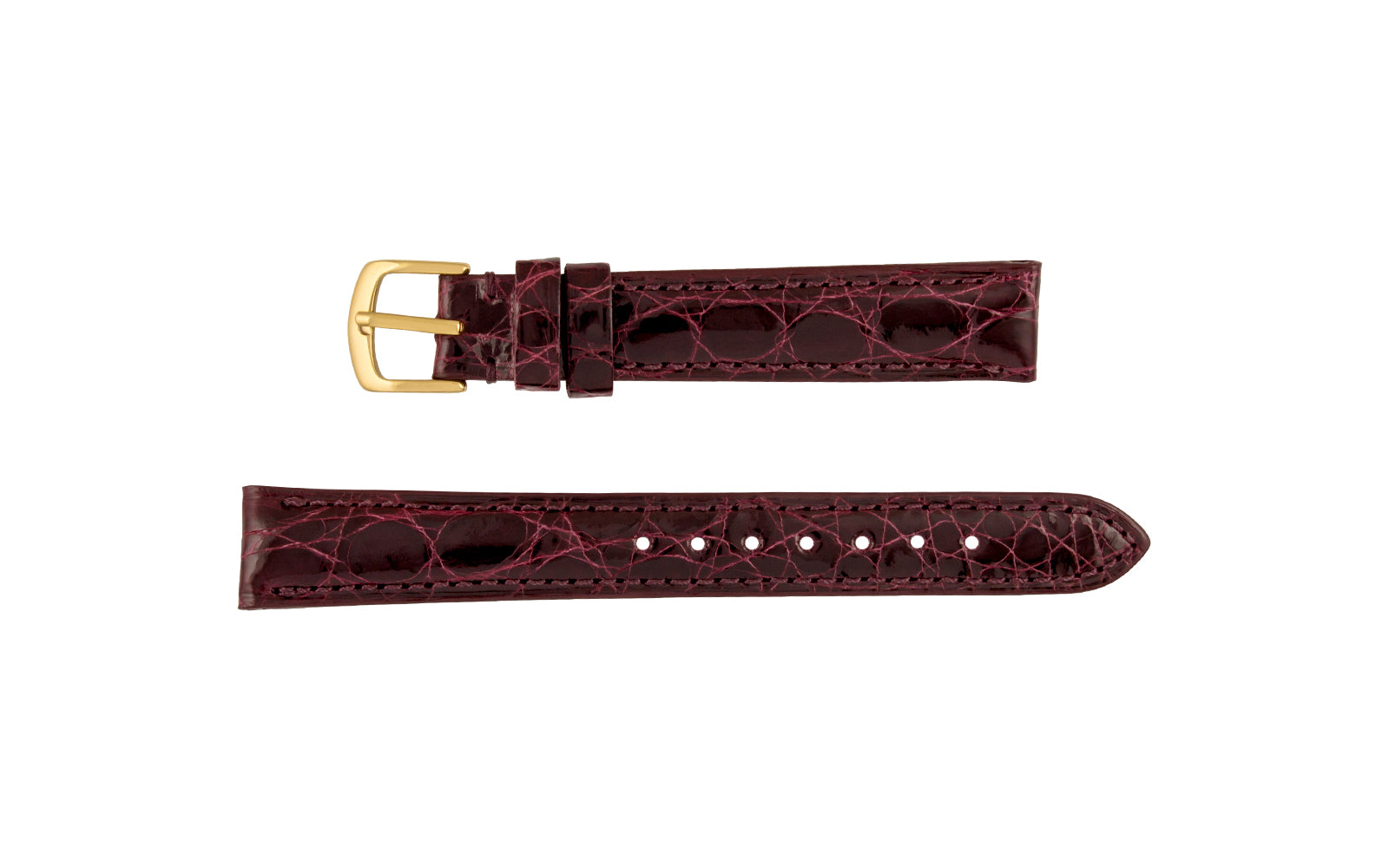 Hadley Roma Women s Burgundy Genuine Crocodile Watch Strap