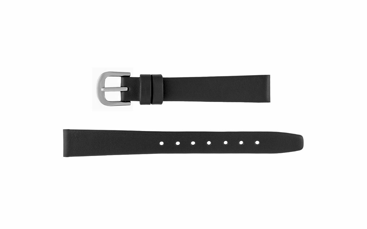 Stuller Women&#39;s SHORT Black Flat Calfskin Watch Strap