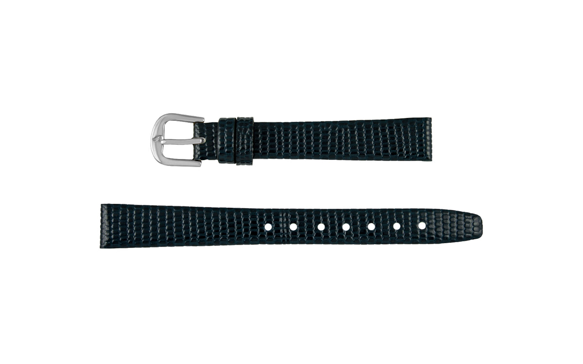 Stuller Women&#39;s Navy Flat Lizard Grain Leather Watch Strap