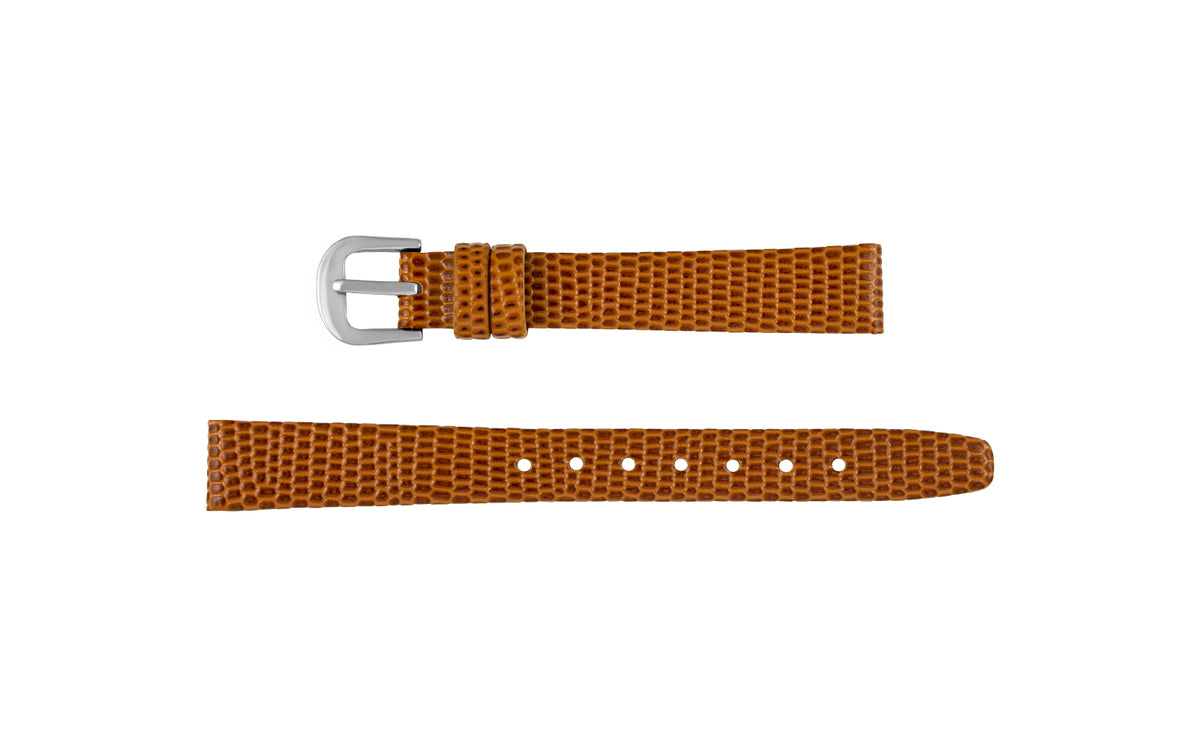 Stuller Women&#39;s Tan Flat Lizard Grain Leather Watch Strap