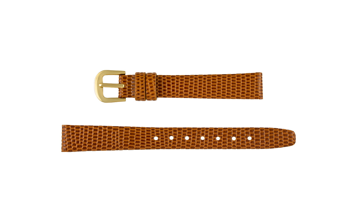 Stuller Women&#39;s Tan Flat Lizard Grain Leather Watch Strap