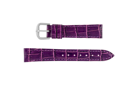Stuller Women's Purple Alligator Grain Leather Watch Strap