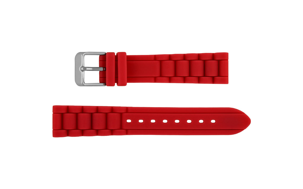 Hadley-Roma Women's Red Silicone Watch Band