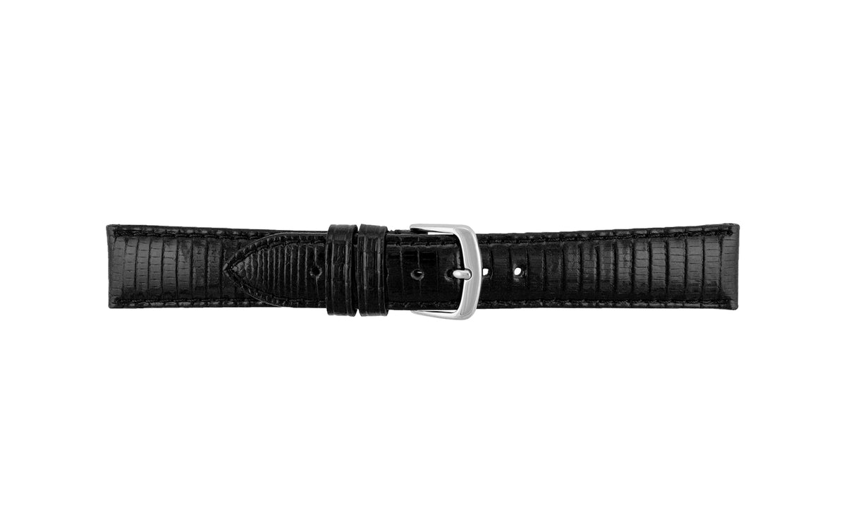 Hadley-Roma Women&#39;s Black Genuine Java Lizard Watch Strap