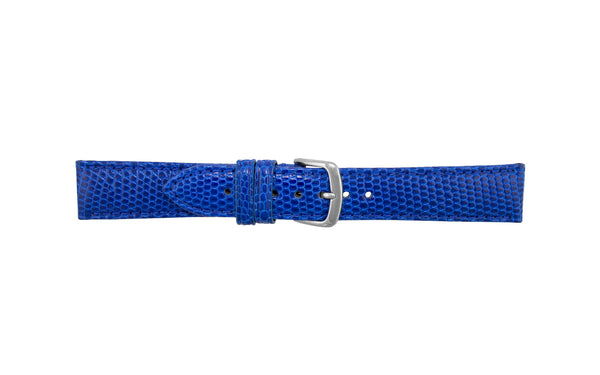 Hadley-Roma Women's Royal Blue Genuine Java Lizard Watch Strap