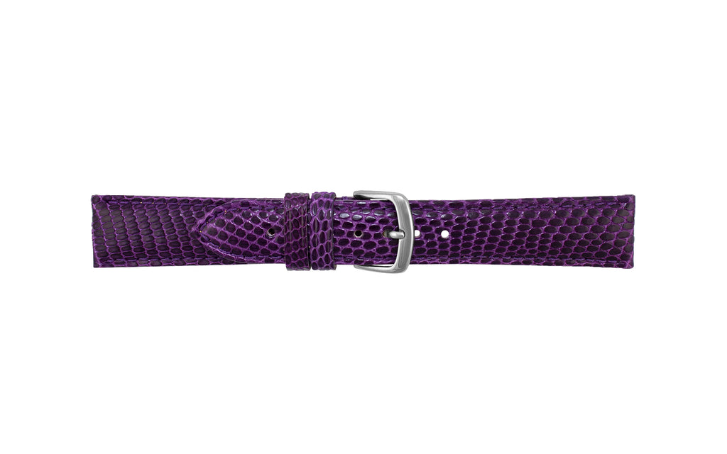 Hadley-Roma Women's Purple Genuine Java Lizard Watch Strap