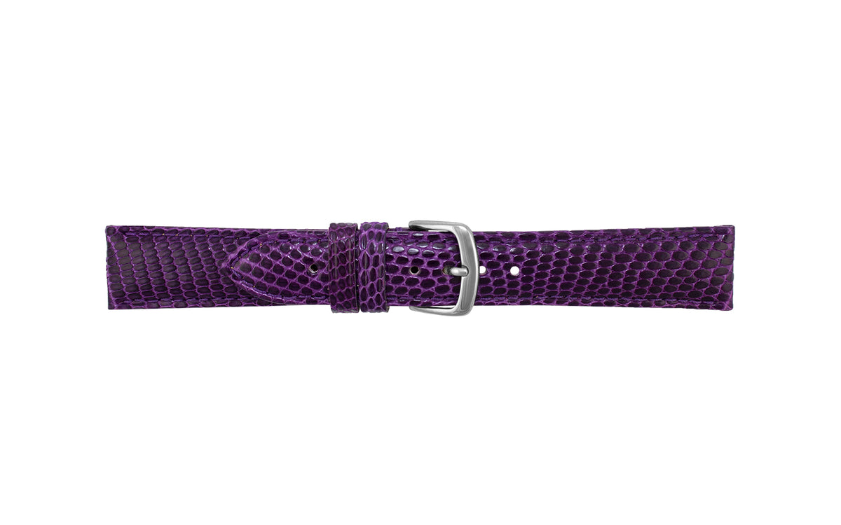 Hadley-Roma Women&#39;s Purple Genuine Java Lizard Watch Strap