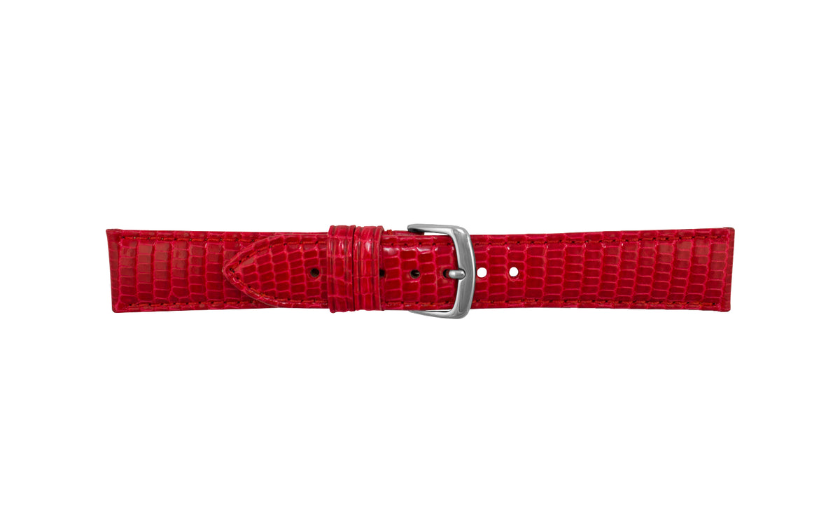 Hadley-Roma Women&#39;s Red Genuine Java Lizard Watch Strap