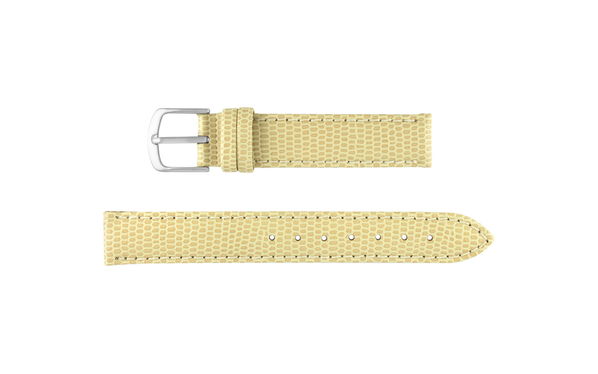 Hadley-Roma Women&#39;s Beige Java Lizard Grain Leather Watch Strap