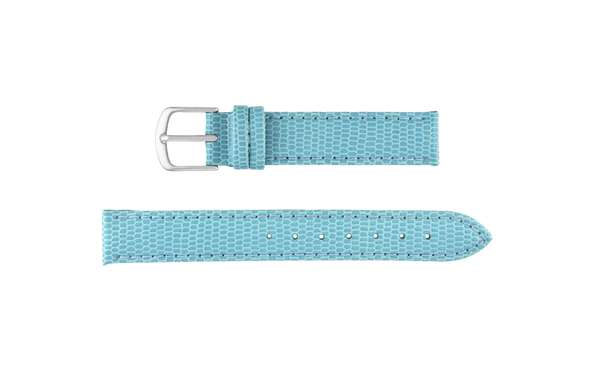 Hadley-Roma Women&#39;s Baby Blue Java Lizard Grain Leather Watch Strap
