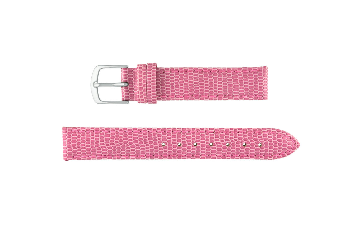 Hadley-Roma Women&#39;s Pink Java Lizard Grain Leather Watch Strap