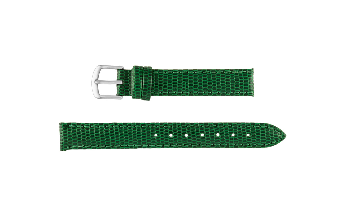 Hadley-Roma Women&#39;s Green Java Lizard Grain Leather Watch Strap