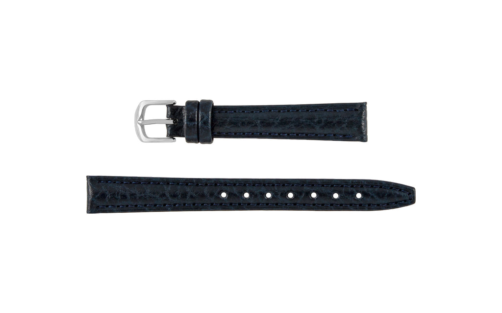 Hadley-Roma Women's Navy Genuine Textured Leather Watch Strap