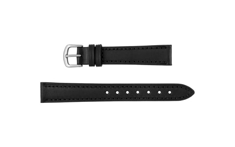 Hadley-Roma Women's Black Italian Calfskin Leather Watch Strap