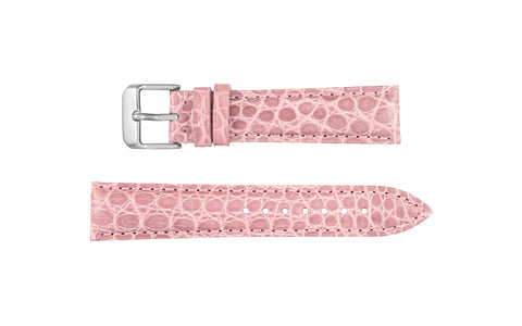 Hadley-Roma Women's Blush Shiny Genuine Alligator Watch Strap